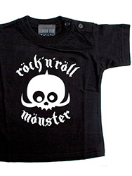 Vêtement gothique: Tshirt rock'n roll monster, pour bébé et enfant